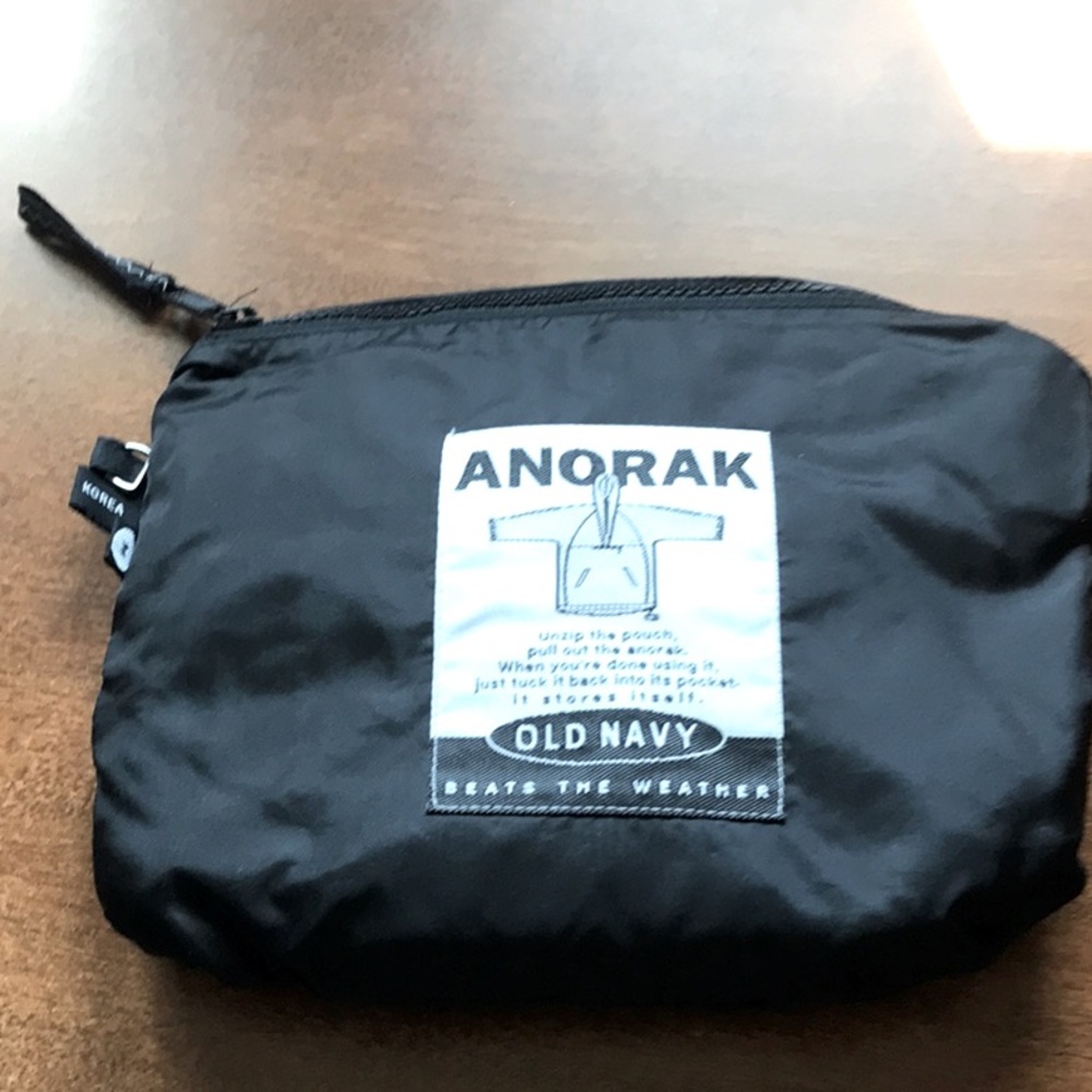 Lightweight black anorak from Old Navy - used once.